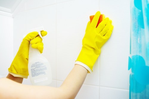 Final stage cleaning after renovation in a W5 property
